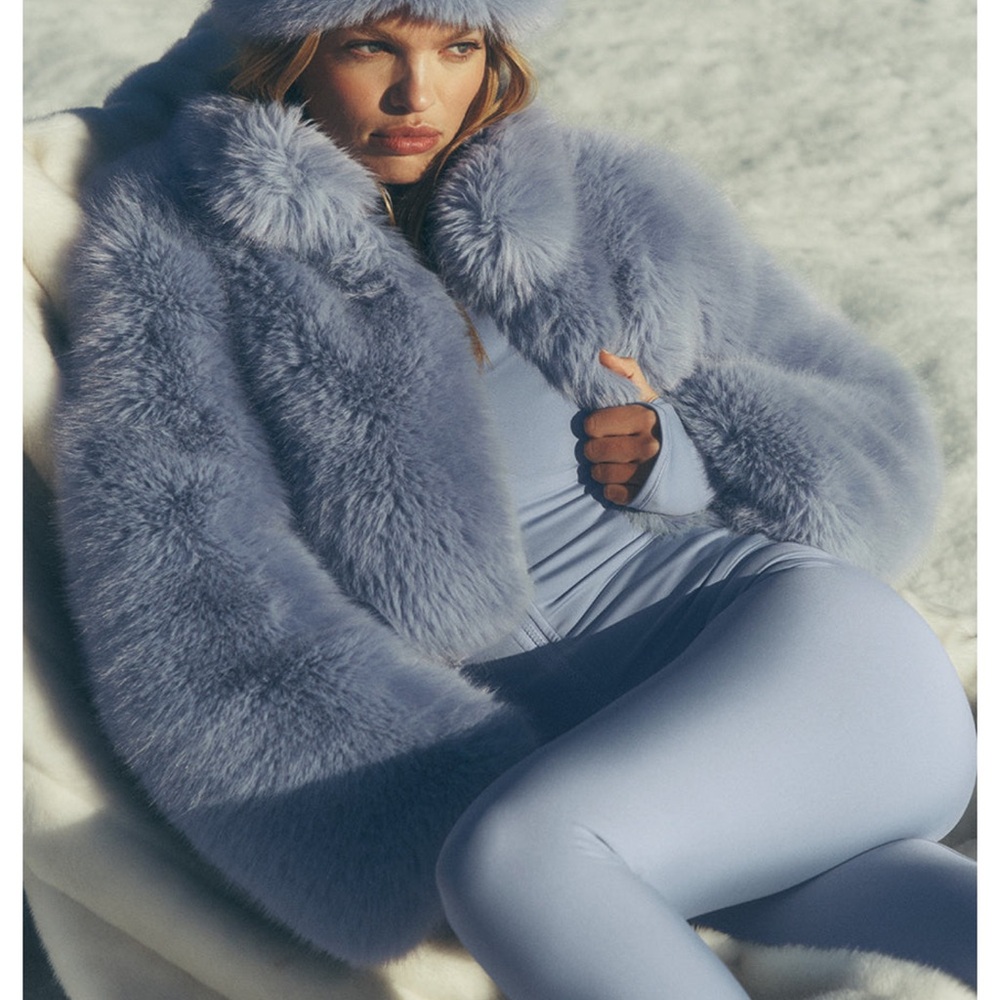 Opulent Luxurious ALO Winter Frost Faux Fur Coat